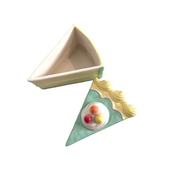 Hallmark "Little Slice of Nice" Birthday Cake Porcelain Trinket Box - Picture 3 of 5